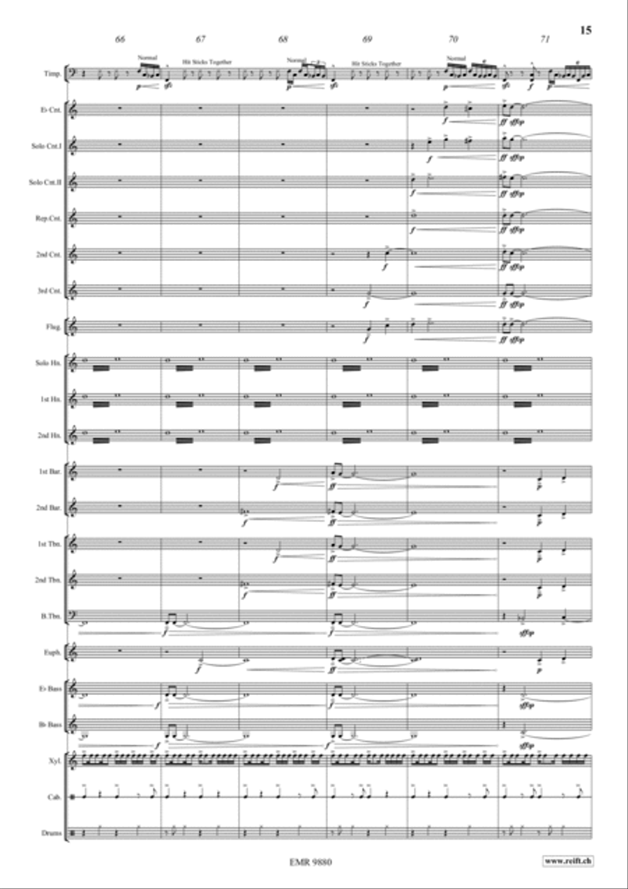 Night Sketches Brass Band scores gallery preview page 15