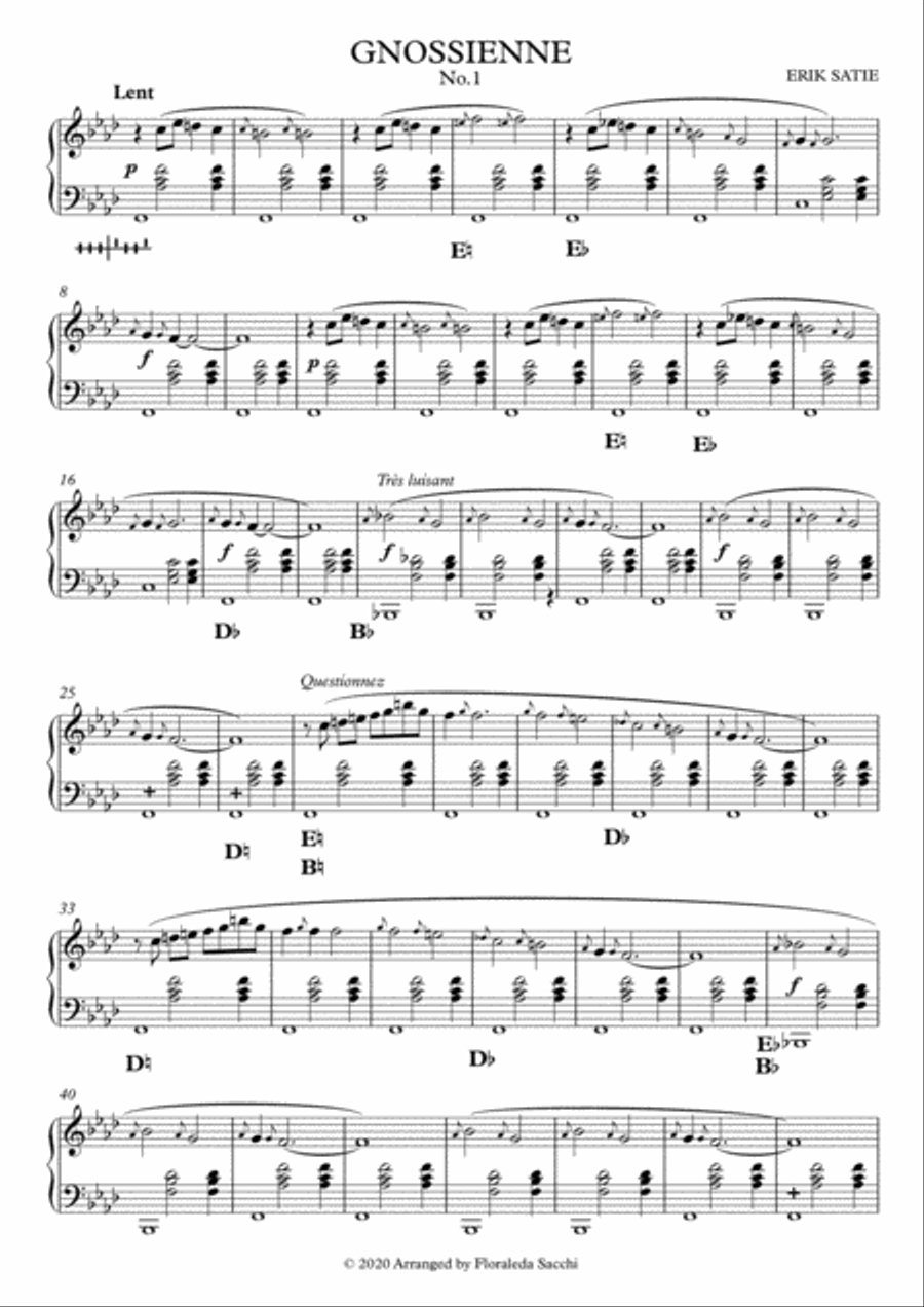 Gnossienne 1 & 3 Gnossienne 1 & 3 Harp scores gallery preview page 2