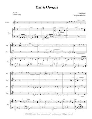 Book cover for Carrickfergus (French Horn Quartet and Piano)