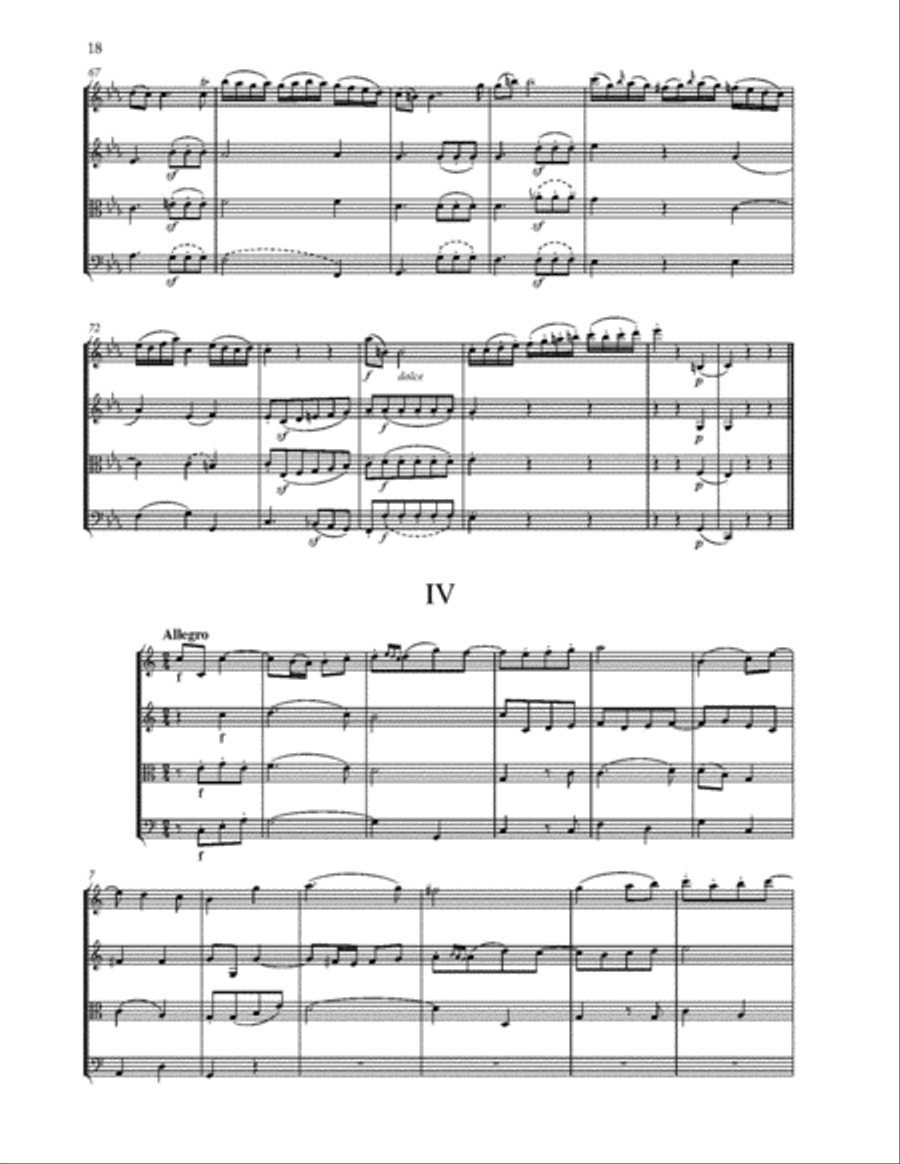String Quartet in C Major, Op. 33, No. 1 String Quartet scores gallery preview page 5