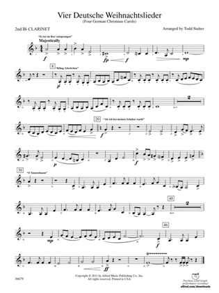 Vier Deutsche Weihnachtslieder: 2nd B-flat Clarinet