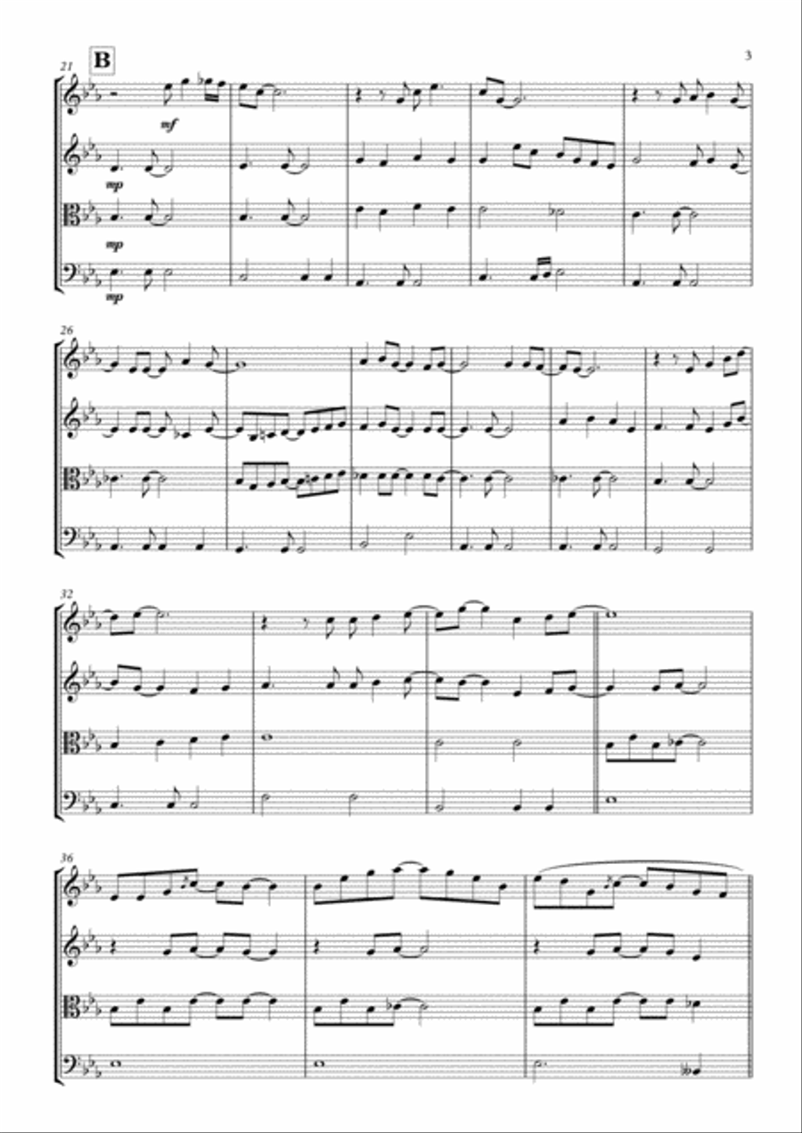 Just The Way You Are String Quartet scores gallery preview page 3
