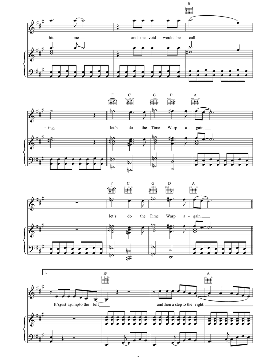 Time Warp Guitar scores gallery preview page 3
