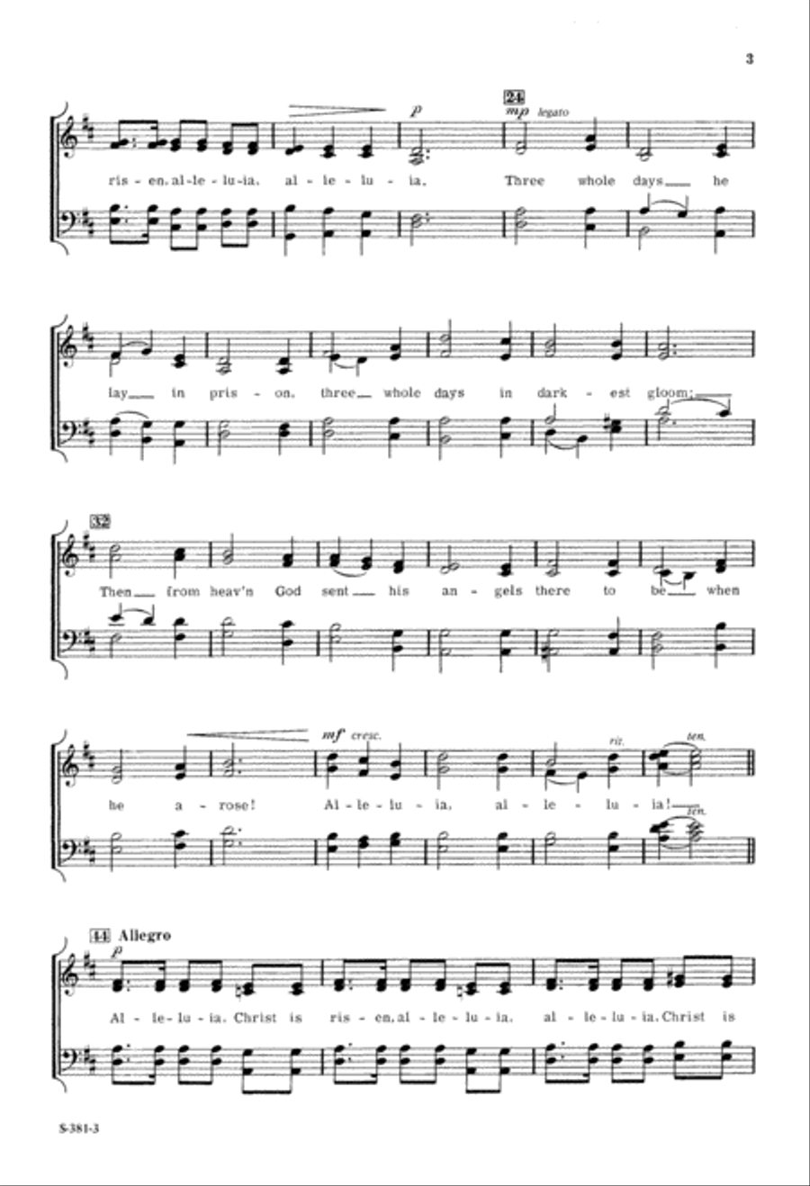 Christ Is Risen, Alleluia 4-Part scores gallery preview page 3
