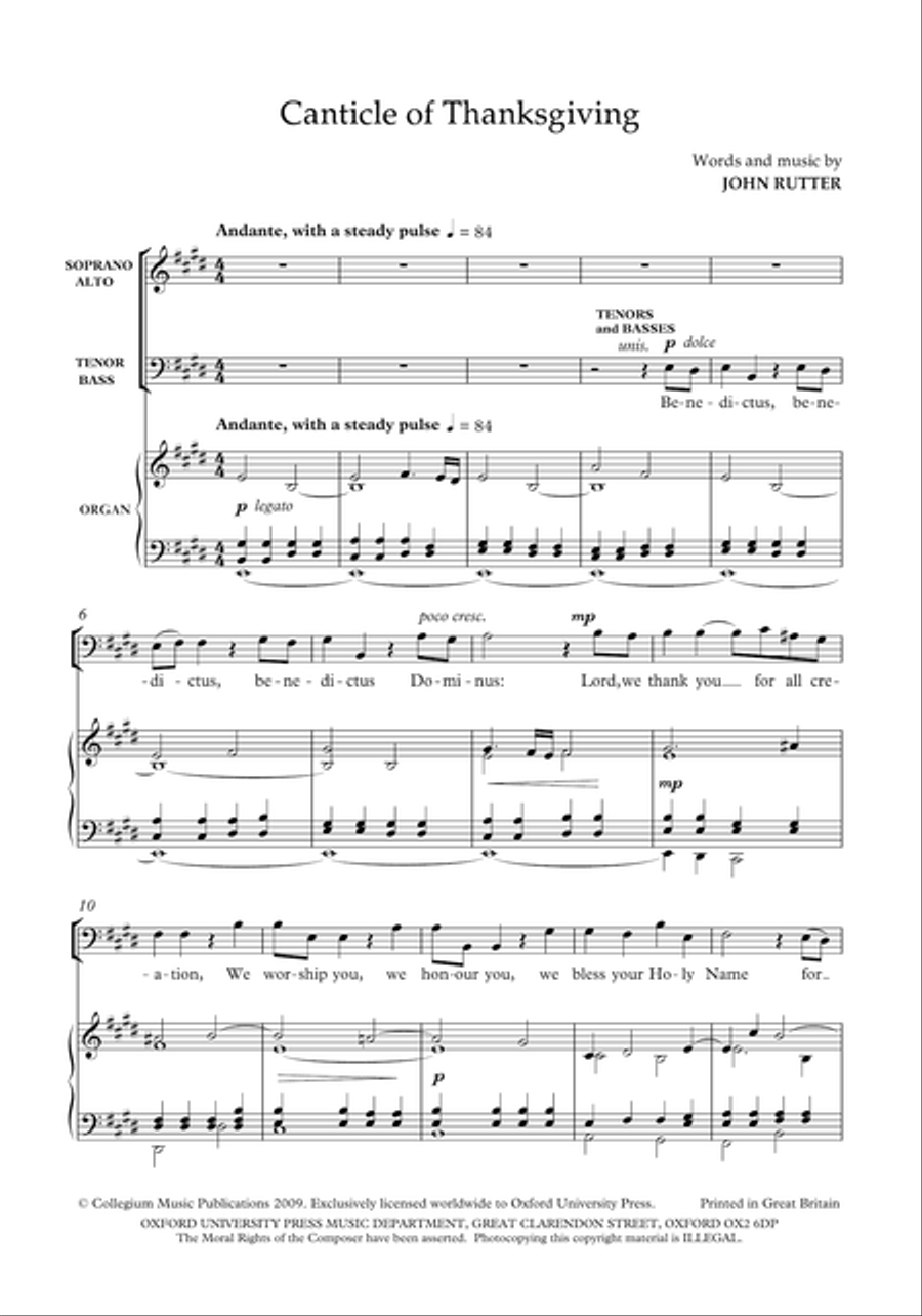 Canticle of Thanksgiving Canticle of Thanksgiving 4-Part scores gallery preview page 2
