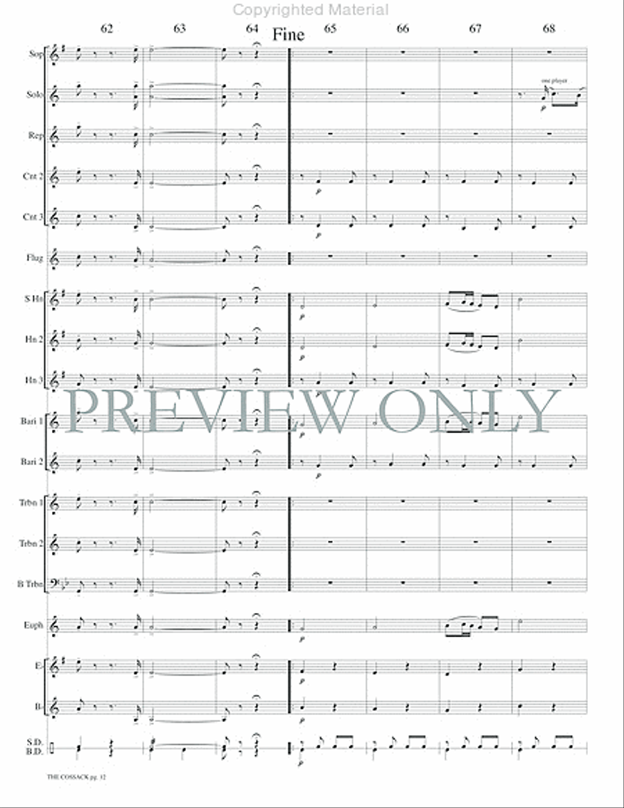The Cossack Concert Band scores gallery preview page 14