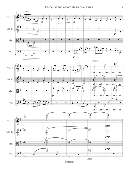 Ravel: Berceuse sur le nom de G. Faure - String Quartet image number null