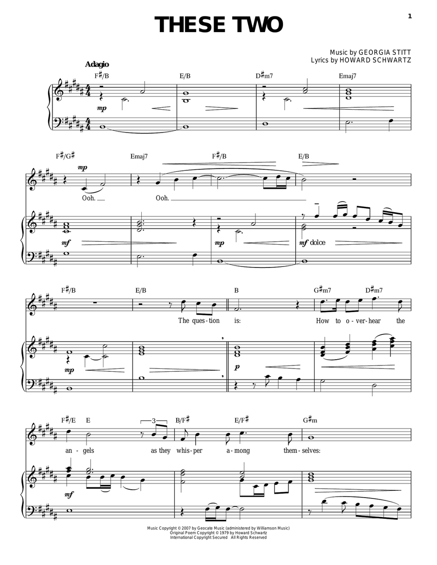 These Two Piano, Vocal scores gallery preview page 1