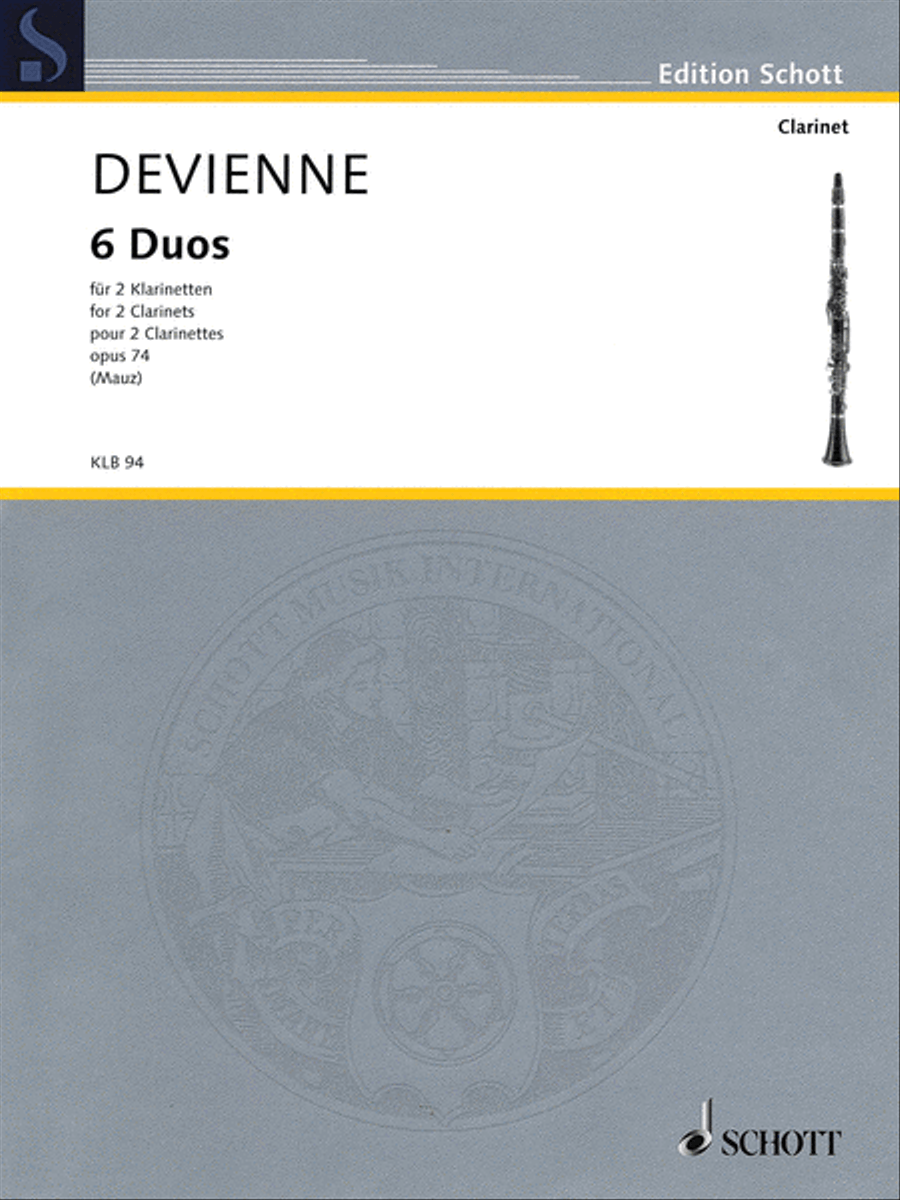 6 Duos, Op. 74 Clarinet Duet scores gallery preview page 1