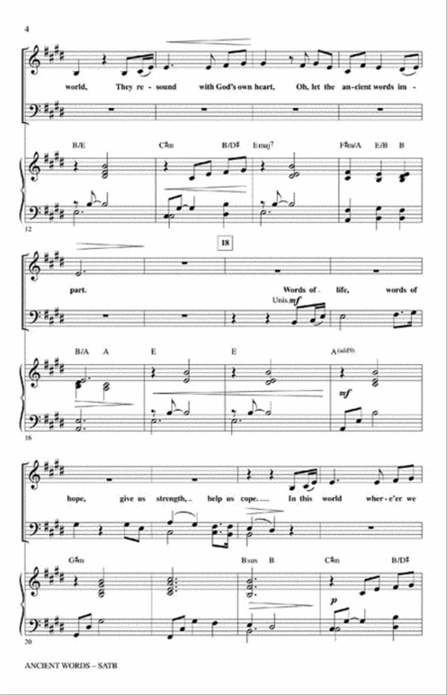Ancient Words (with Amazing Grace) Choir scores gallery preview page 3