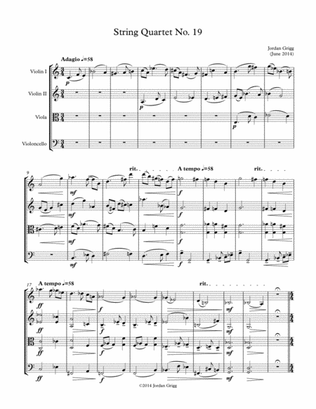 Book cover for String Quartet No.19