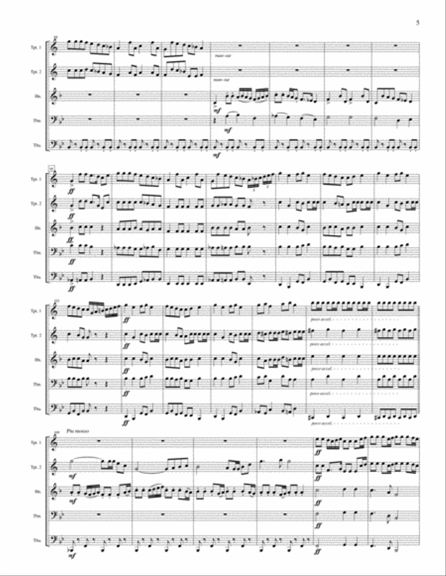 Marche Slave, Op. 31 Brass Ensemble scores gallery preview page 6