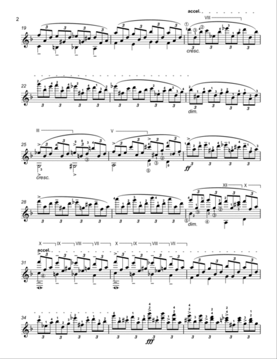 Prelude in C# minor Op. 3 Nº 2 Acoustic Guitar scores gallery preview page 2