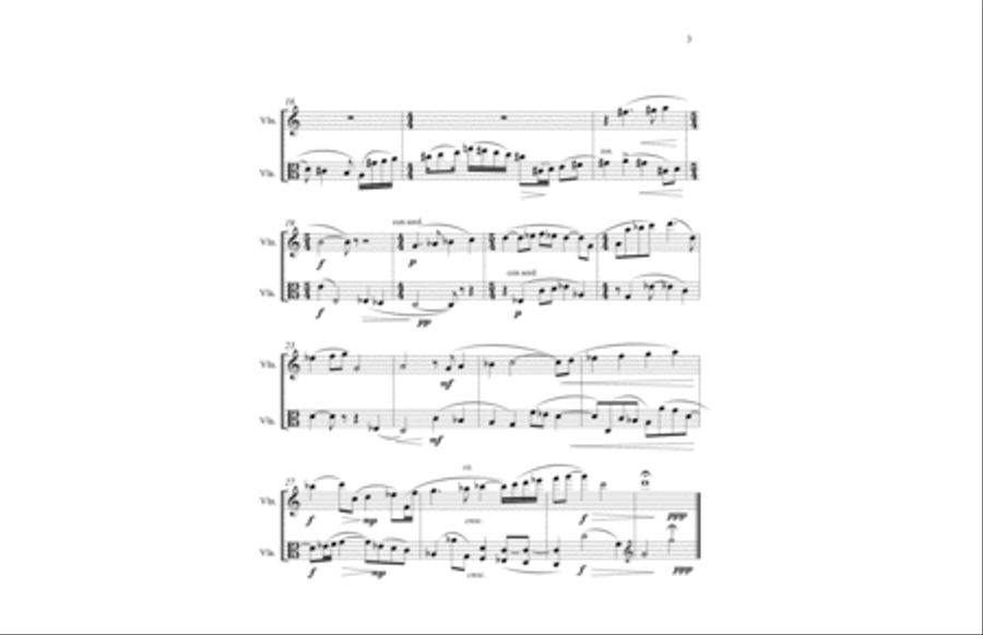 [Van de Vate] Six Duos for Violin and Viola String Duet scores gallery preview page 5