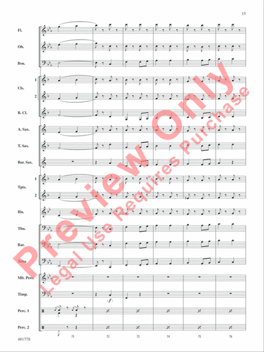 English Folk Song Suite Concert Band scores gallery preview page 16