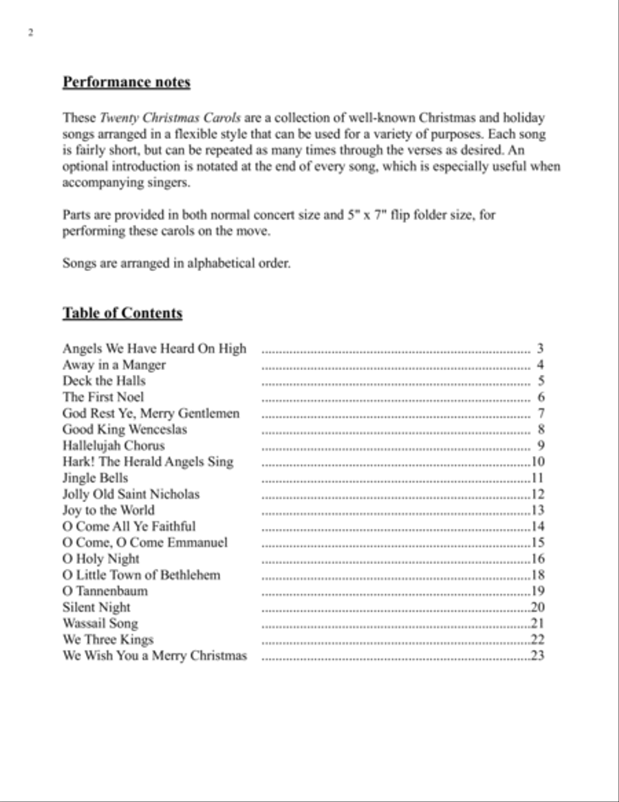 Twenty Christmas Carols for Brass Quartet Brass Quartet scores gallery preview page 2