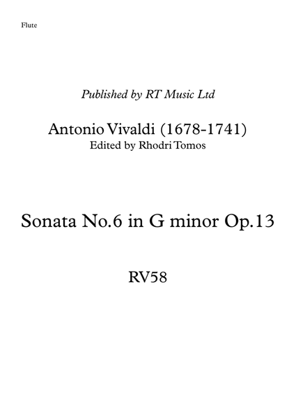 Vivaldi RV58 - Sonata in G minor - solo parts flute and trumpets