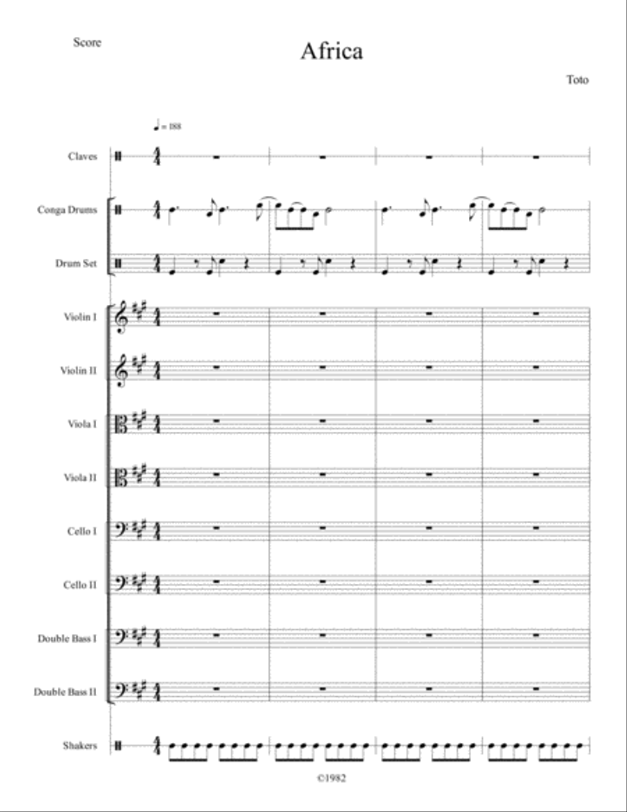 Africa String Quartet scores gallery preview page 1