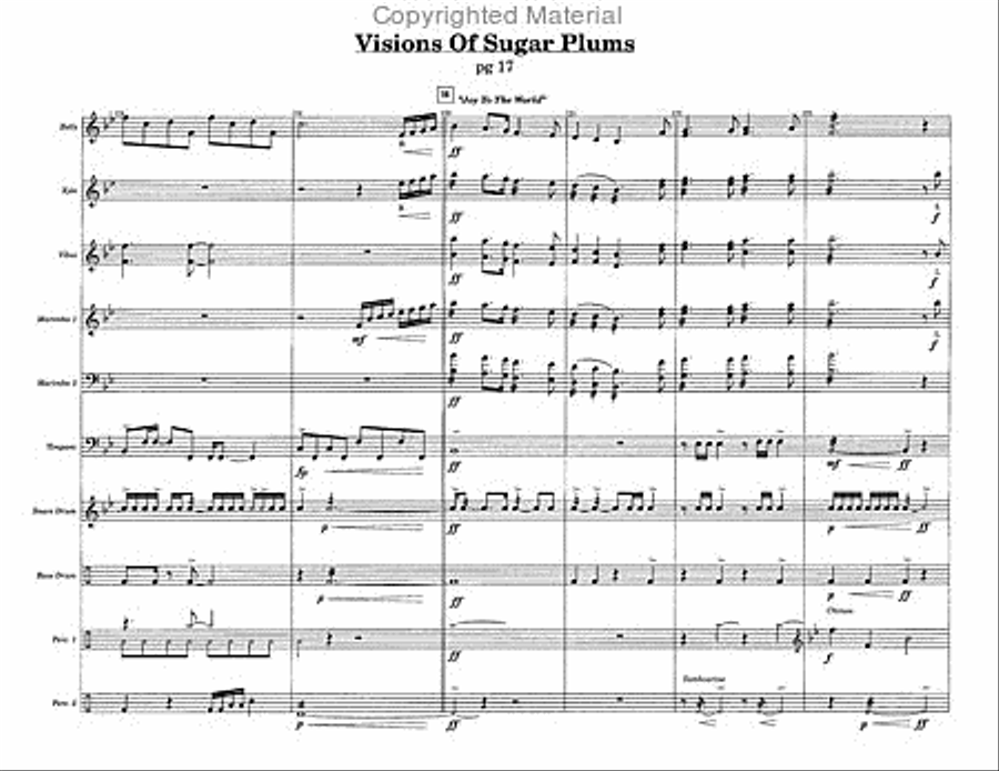 Visions of Sugar Plums Visions of Sugar Plums Percussion Ensemble scores gallery preview page 5