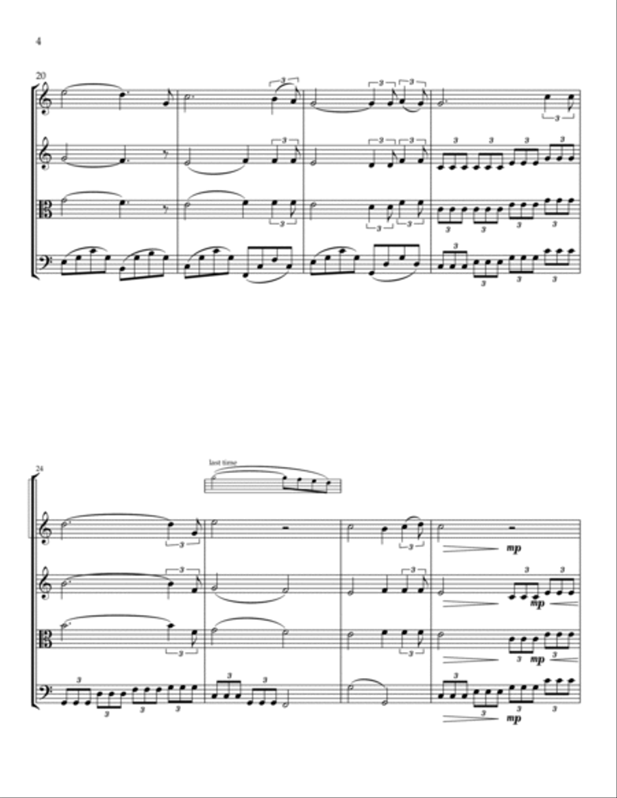 O Holy Night - Cantique de Noël String Trio scores gallery preview page 4