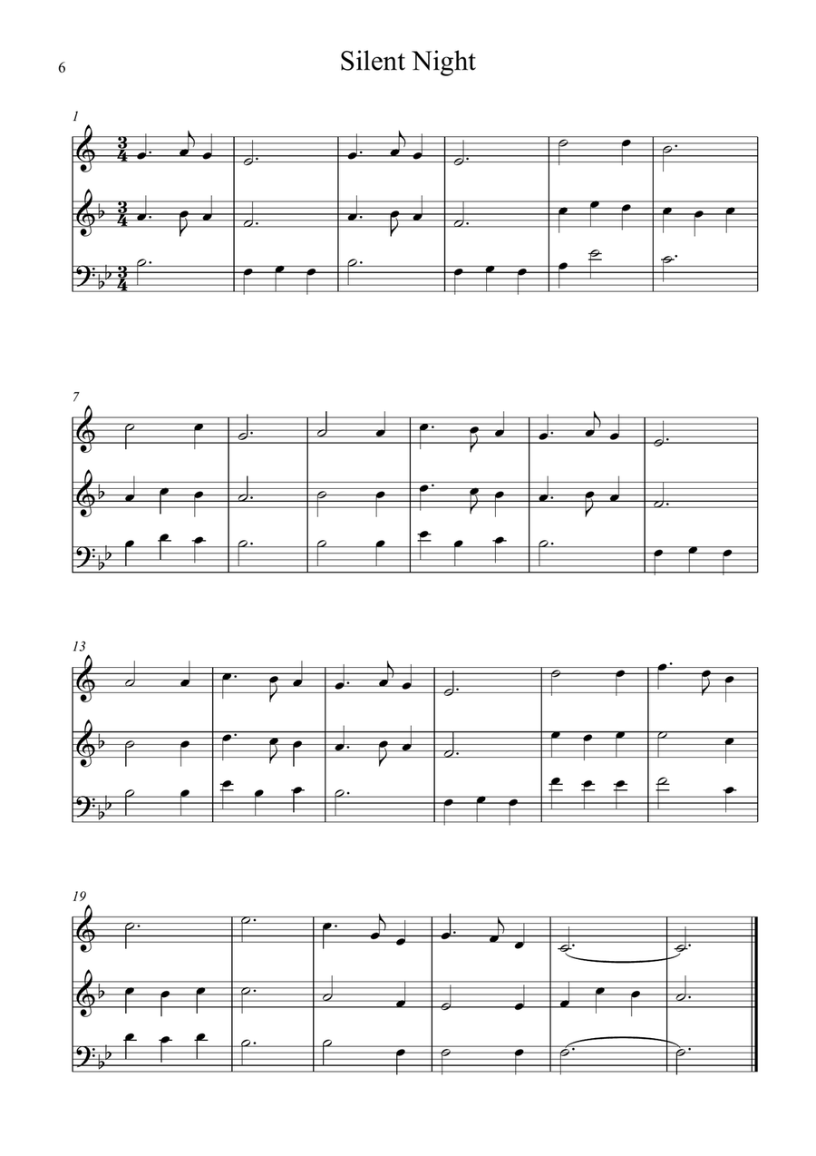 8 Christmas Trios for Trumpet, French Horn And Trombone Brass Trio scores gallery preview page 6