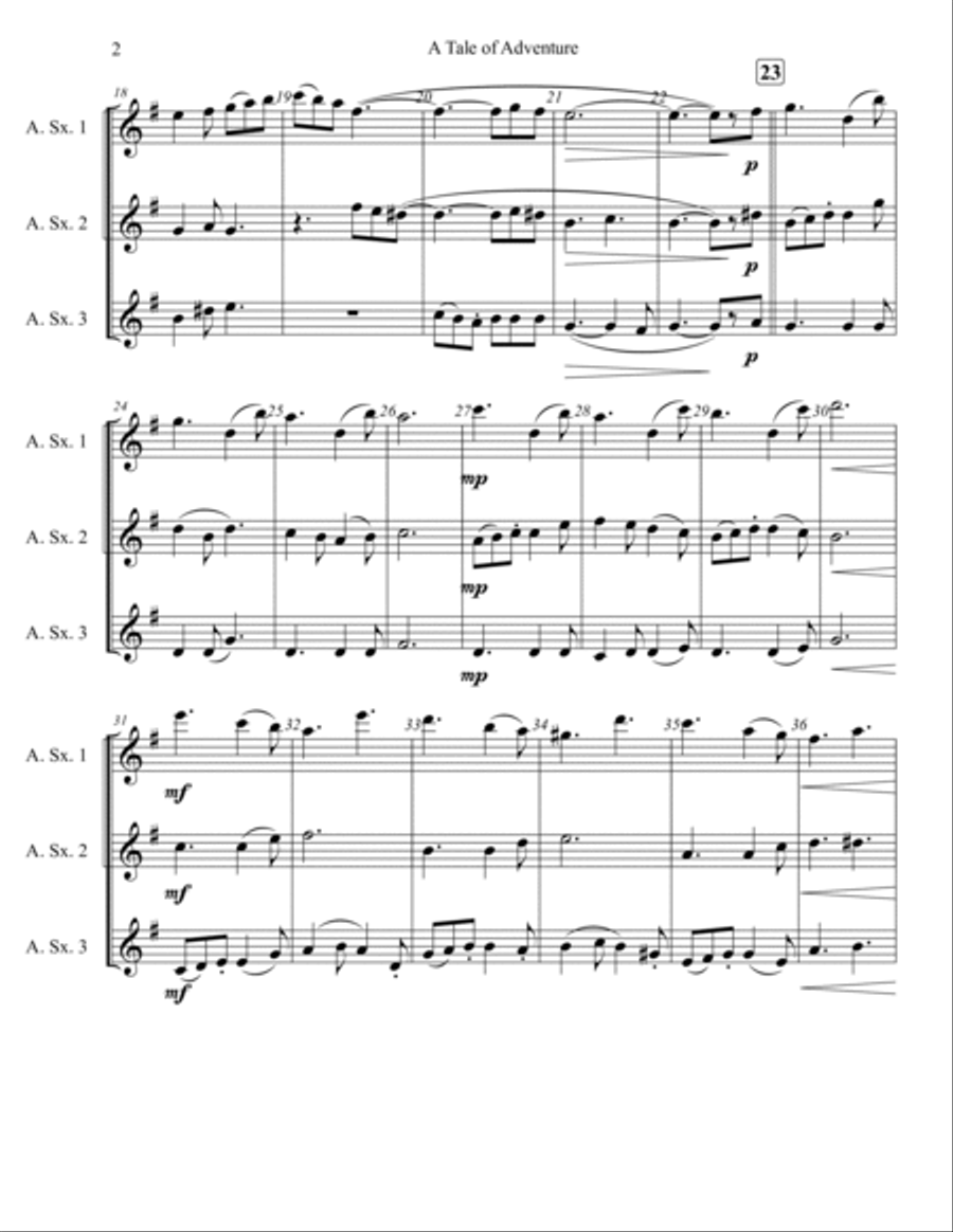 A Tale of Adventure Woodwind Trio scores gallery preview page 3