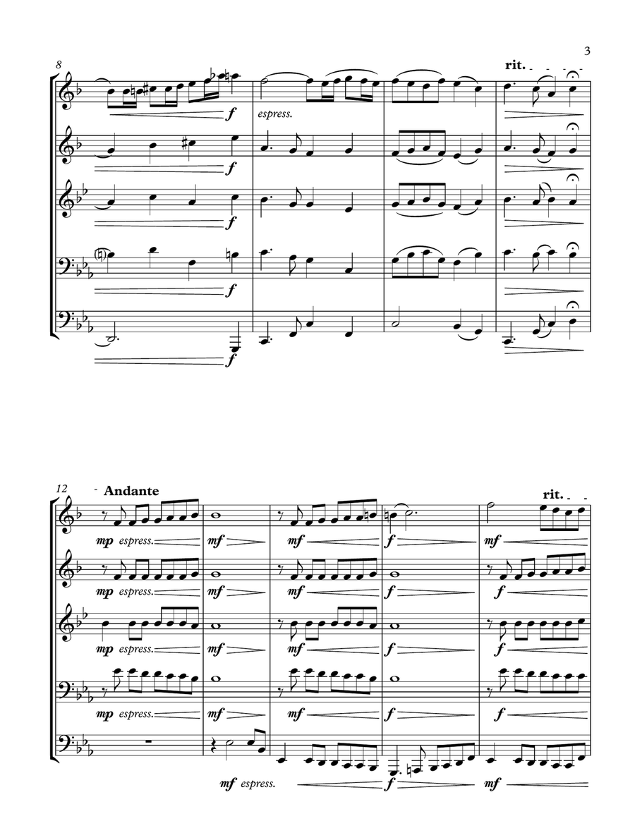 A Shield For Me - for brass quintet Brass Quintet scores gallery preview page 3