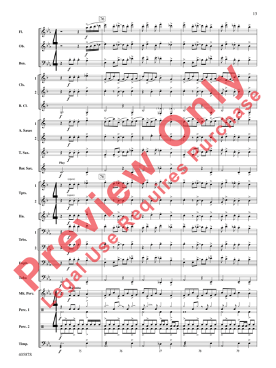 Rondo Picoso Concert Band scores gallery preview page 38