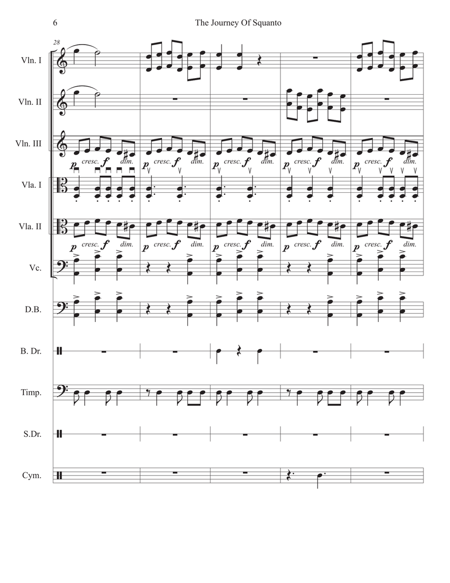 The Journey of Squanto - Score Only String Orchestra scores gallery preview page 6