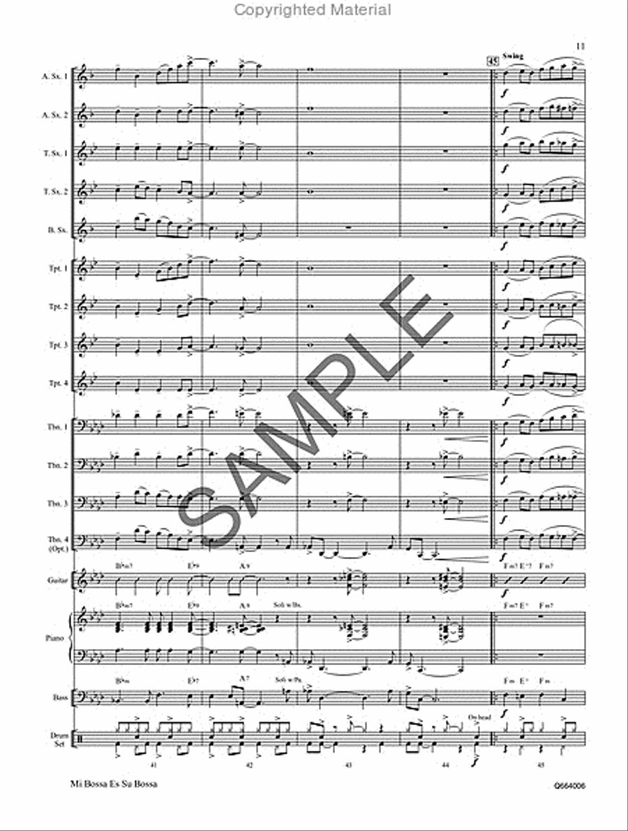 Mi Bossa Es Su Bossa Jazz Ensemble scores gallery preview page 12