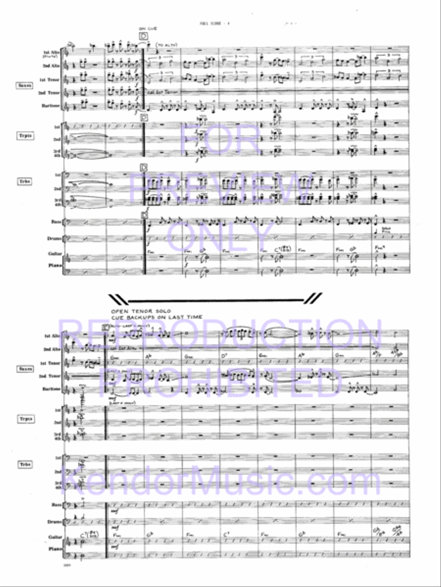 Tiger Of San Pedro Tiger Of San Pedro Jazz Ensemble scores gallery preview page 5