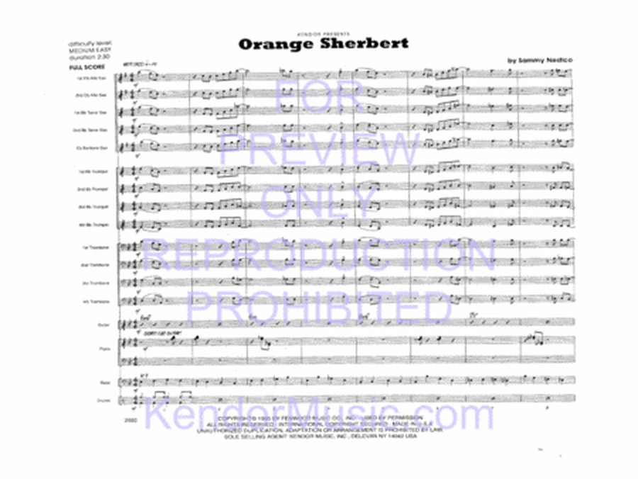 Orange Sherbert (Full Score)