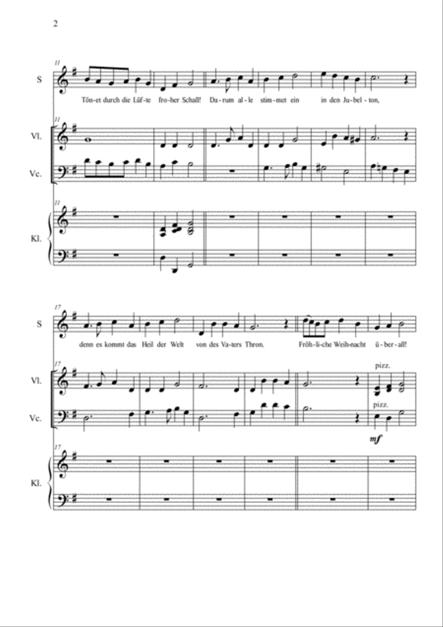 Fröhliche Weihnacht überall! Piano Trio scores gallery preview page 2
