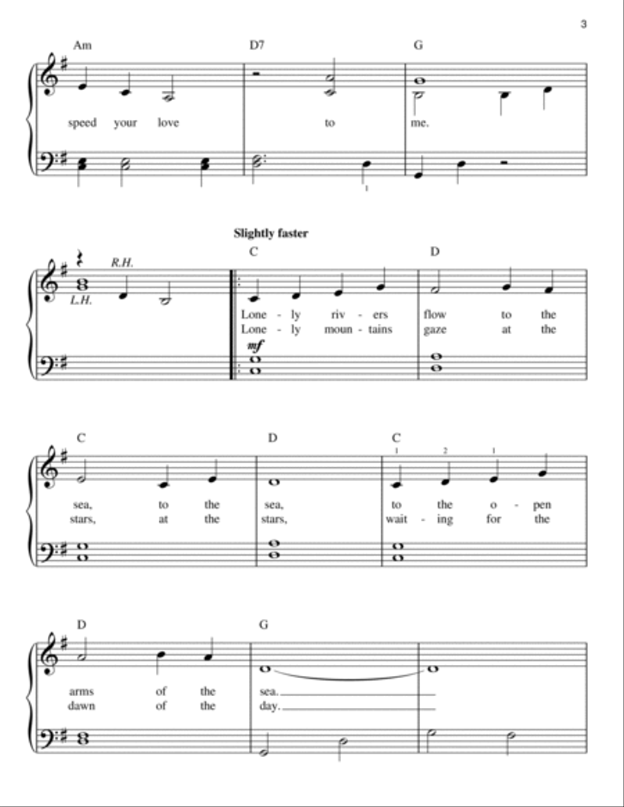 Unchained Melody Easy Piano scores gallery preview page 3