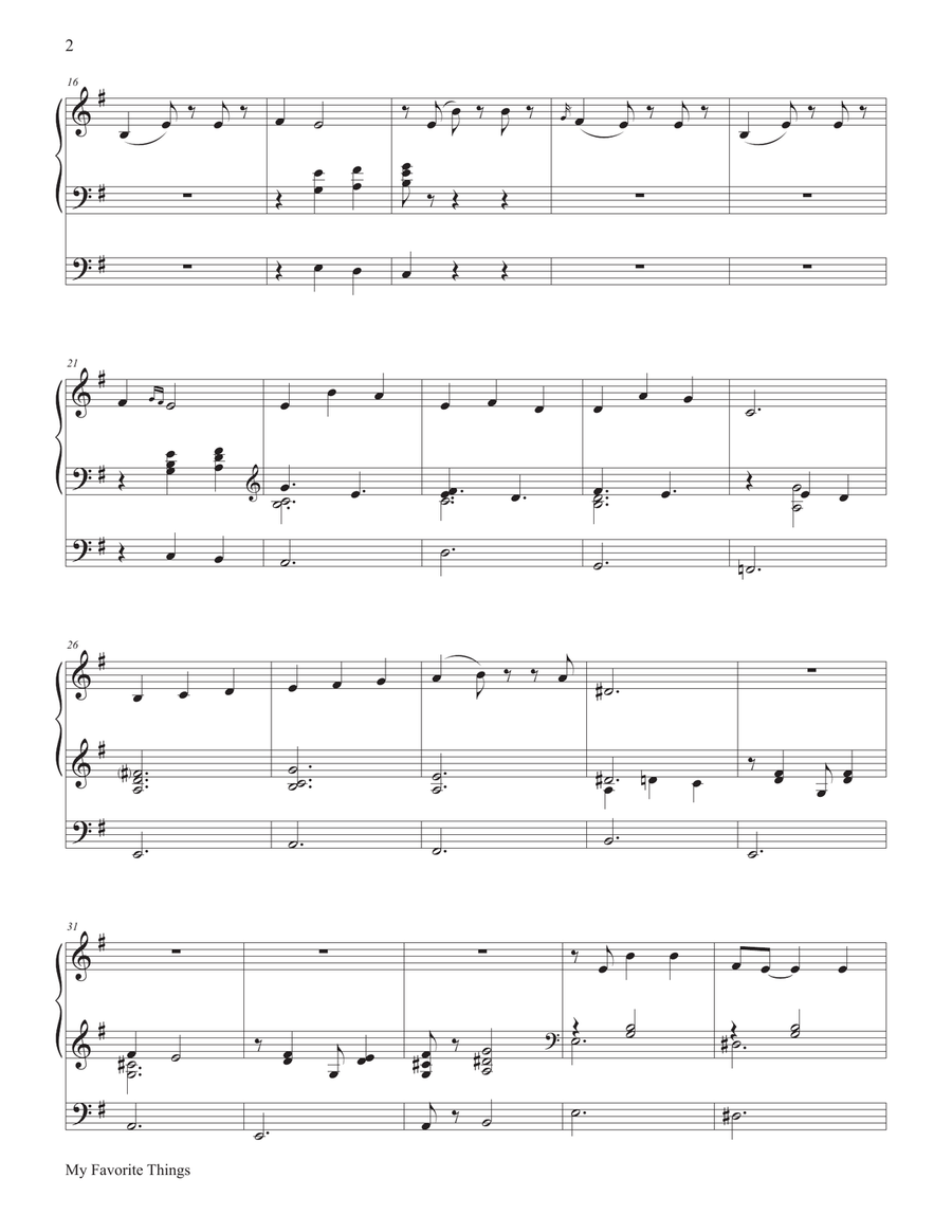 My Favorite Things Organ Solo scores gallery preview page 3