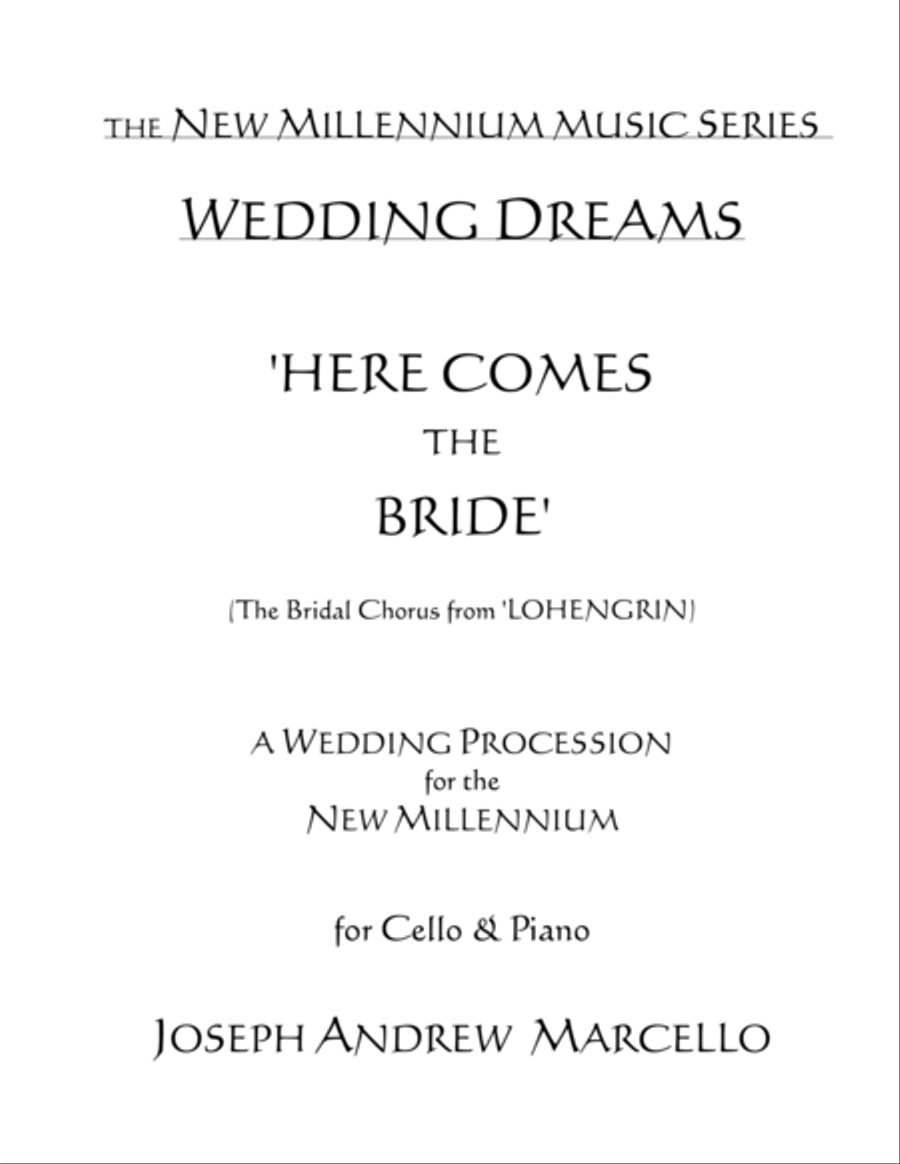Here Comes the Bride - for the New Millennium - Cello & Piano Piano scores gallery preview page 1