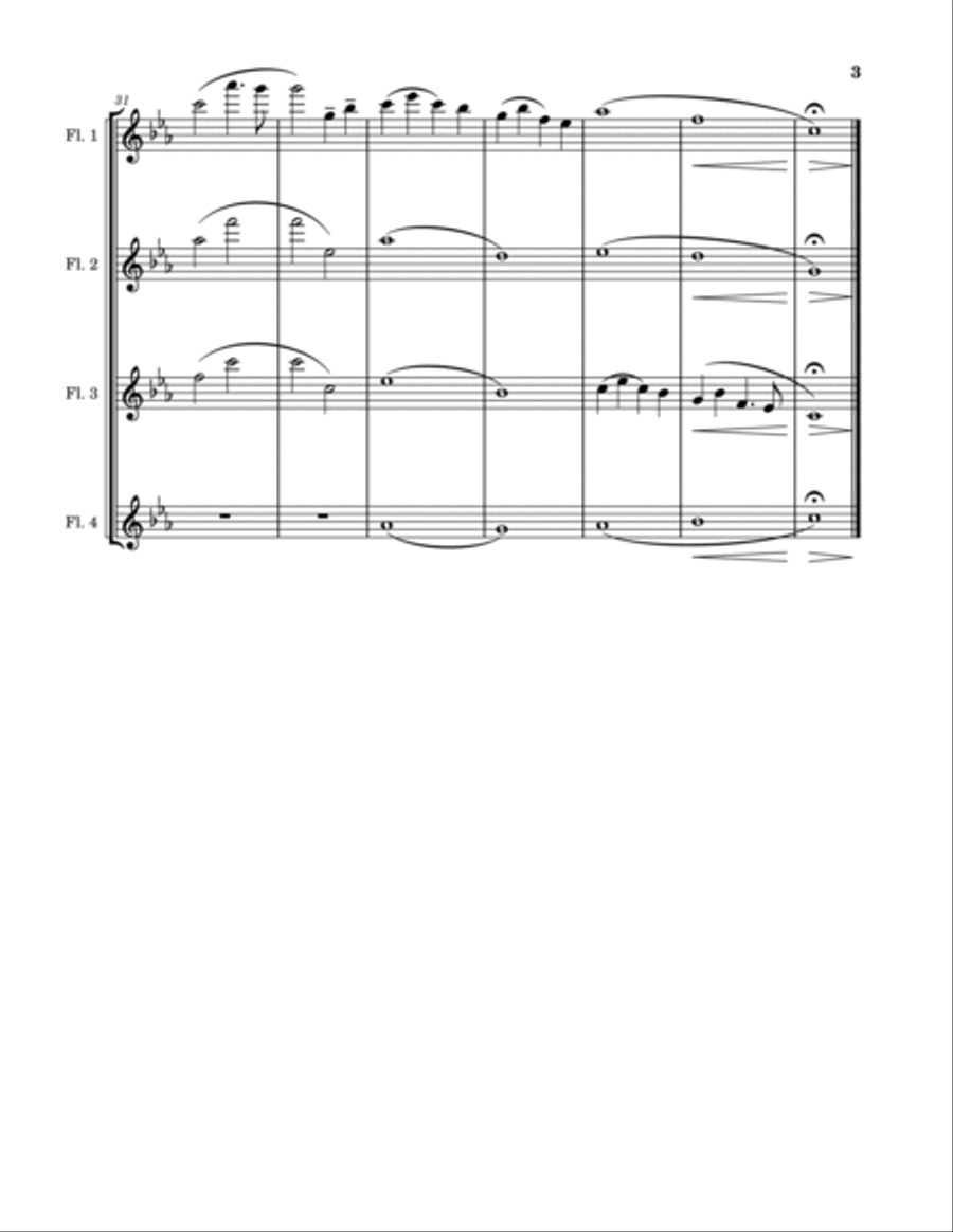 Oogway Ascends Woodwind Quartet scores gallery preview page 3