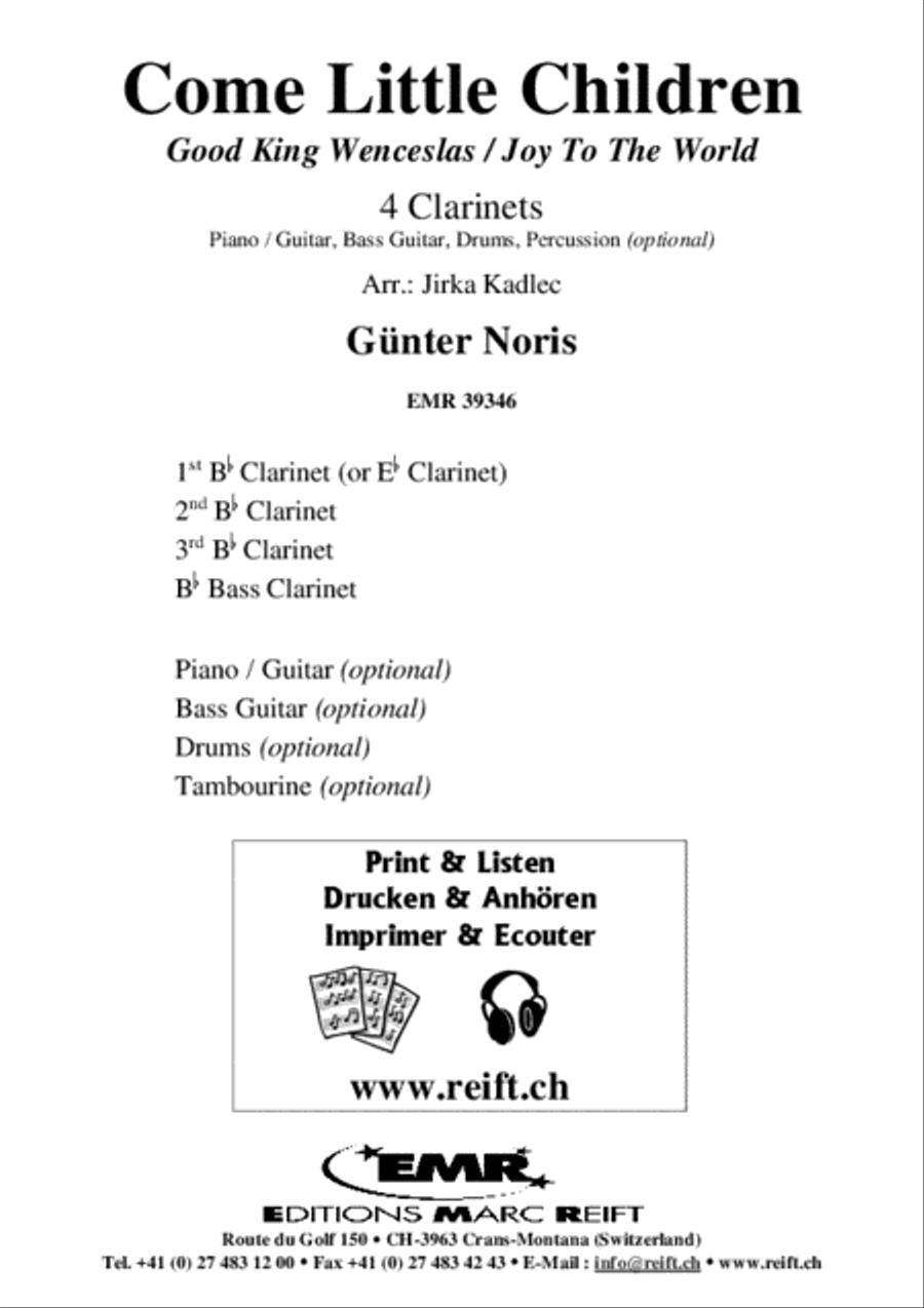 Come Little Children Come Little Children Clarinet Quartet scores gallery preview page 2