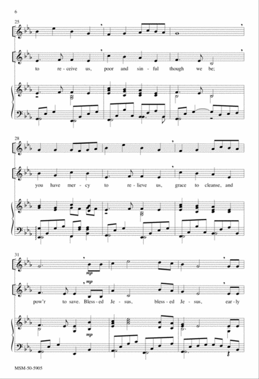 Savior, Like a Shepherd Lead Us Unison Choir scores gallery preview page 6
