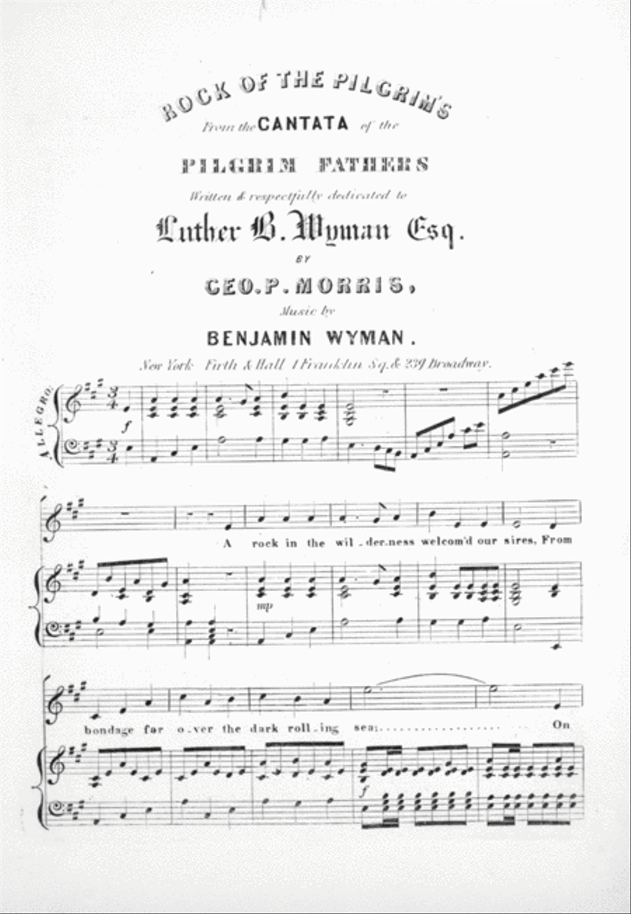 Rock of the Pilgrim's. From the Cantata of the Pilgrim Father Voice Solo scores gallery preview page 2