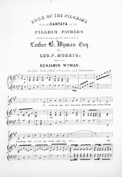 Rock of the Pilgrim's. From the Cantata of the Pilgrim Father
