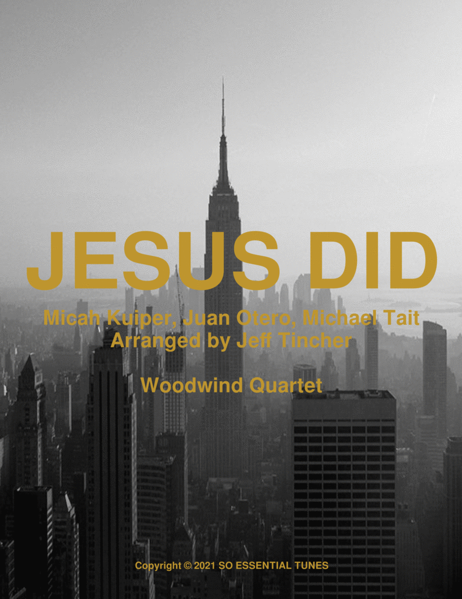 Jesus Did Woodwind Quartet scores gallery preview page 1