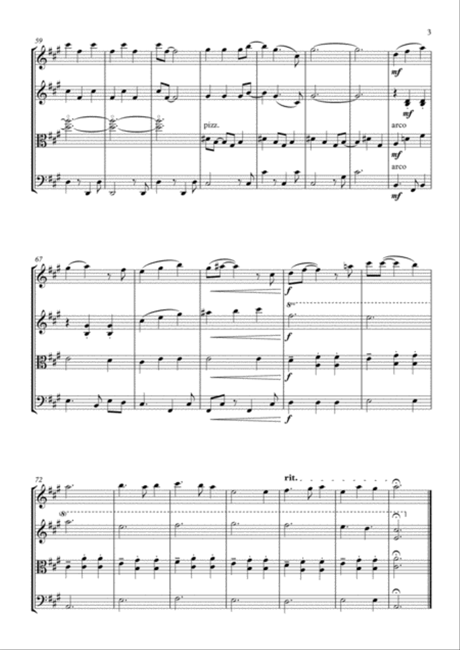 The Rainbow Connection String Quartet scores gallery preview page 3