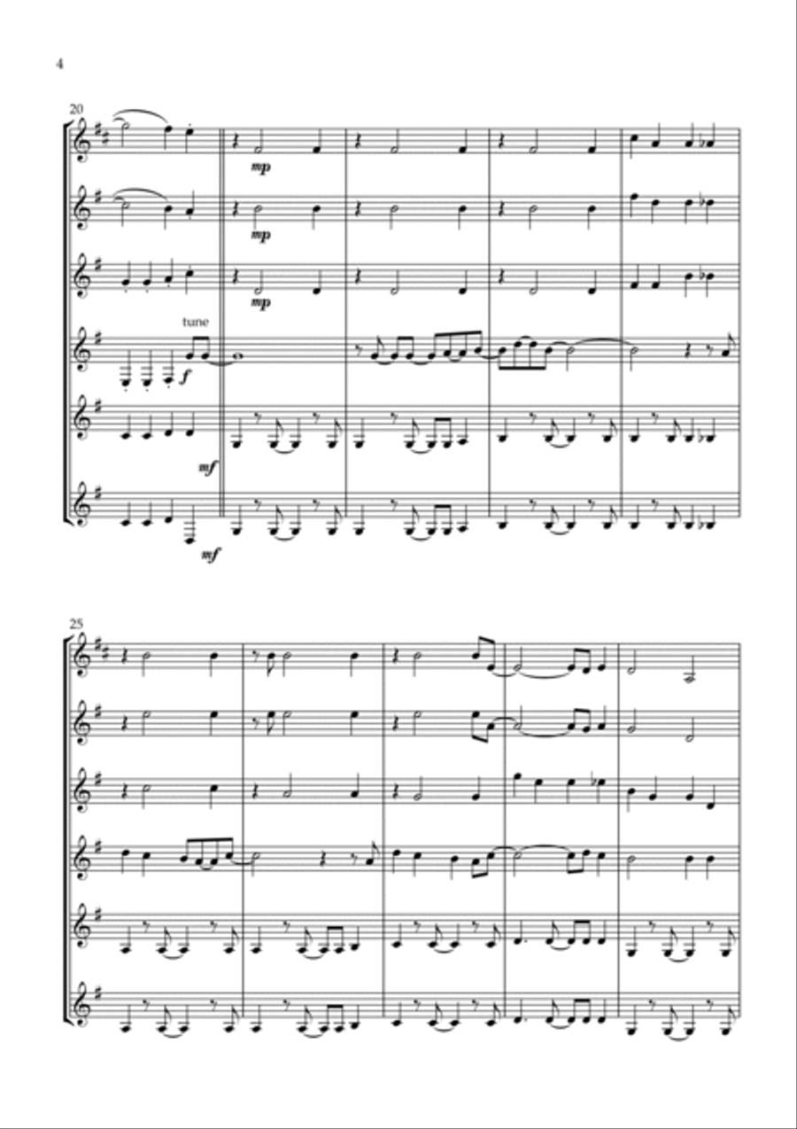 Underneath The Tree Clarinet Quartet scores gallery preview page 4