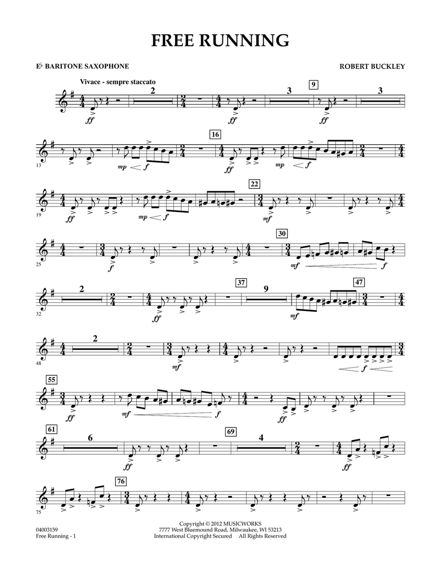 Free Running - Eb Baritone Saxophone