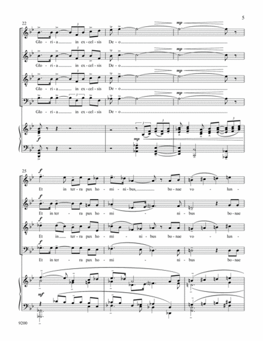 Gloria (Choral Score)