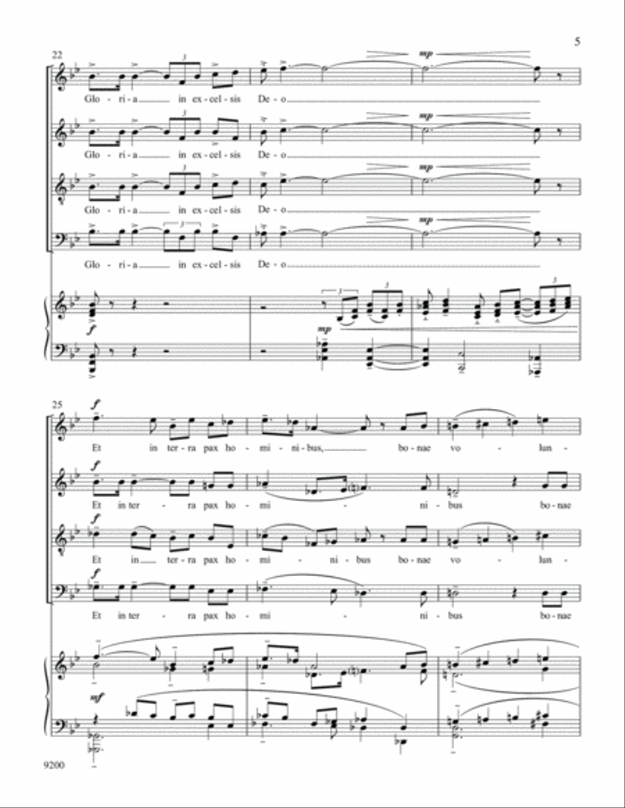 Gloria (Choral Score)