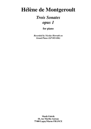 Book cover for Hélène de Montgeroult : 3 Piano Sonatas, opus 1