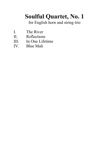 Soulful Quartet, No. 1 image number null