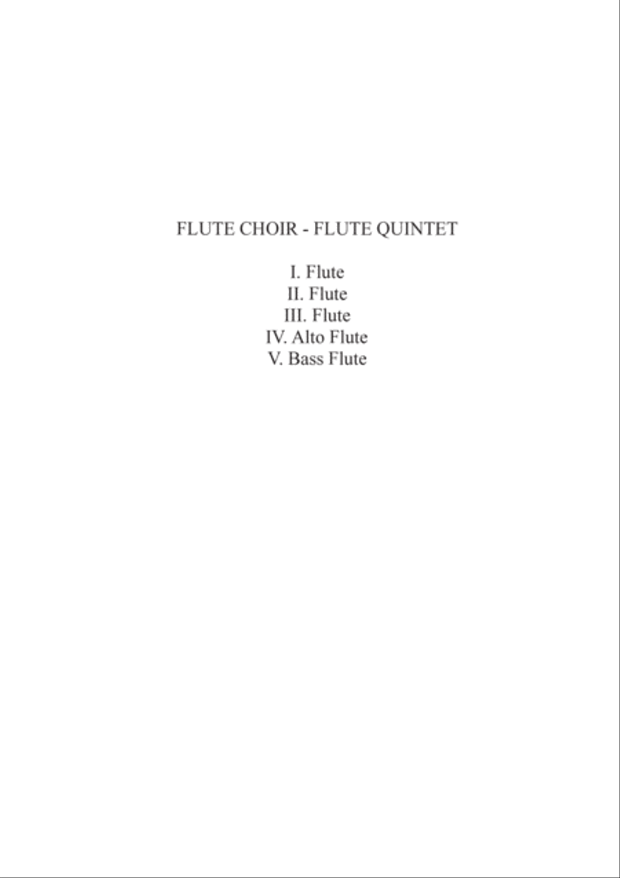 Cajkovskij: Danza cinese (Lo schiaccianoci) for Flute choir - Flute quintet Flute Choir scores gallery preview page 2